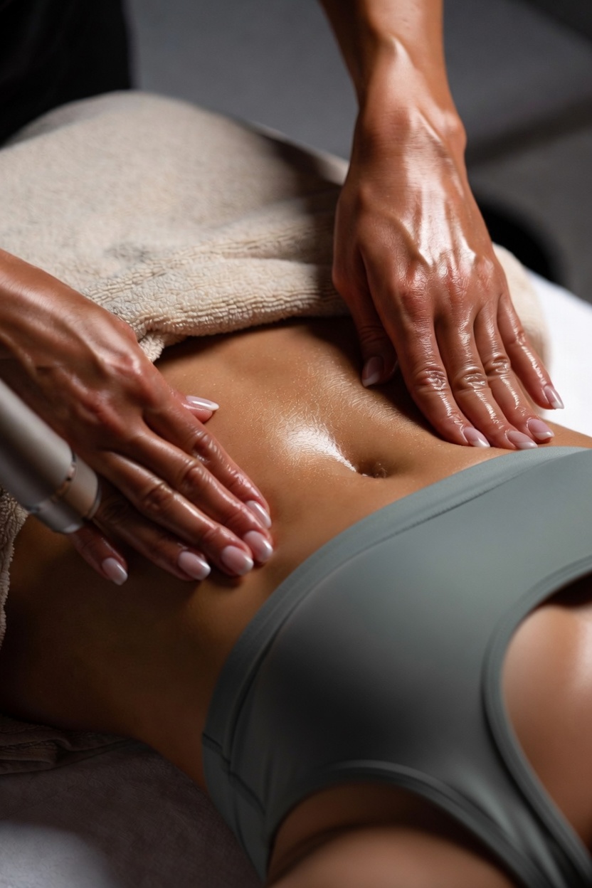 [TEMP AI CONCEPT — NOT FINAL] Body contouring treatment at K&K Facial Spa